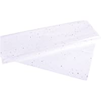 Rayher - Papel de seda con purpurina- color blanco- 50 x 75 cm